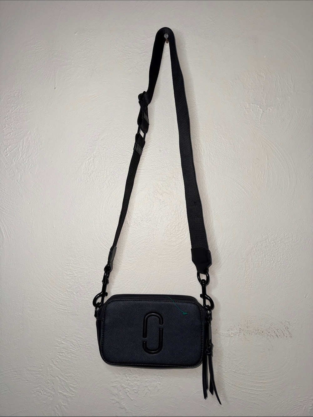 Marc Jacobs Snapshot DTM Black Leather Crossbody Camera Bag